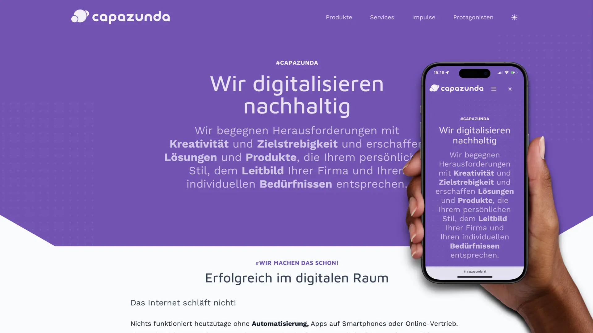 Screenshot von capazunda.at