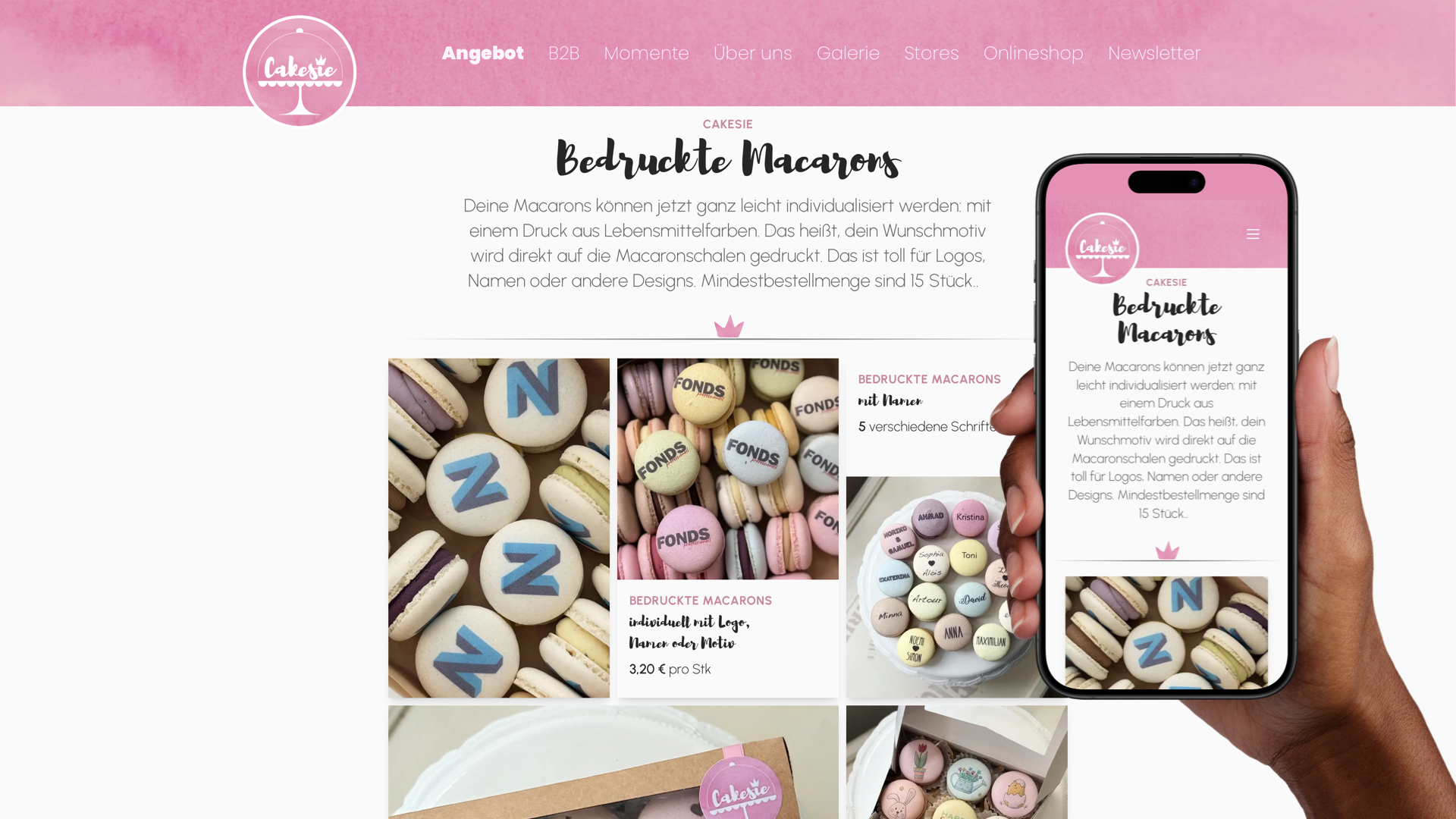 Screenshot cakesie.at